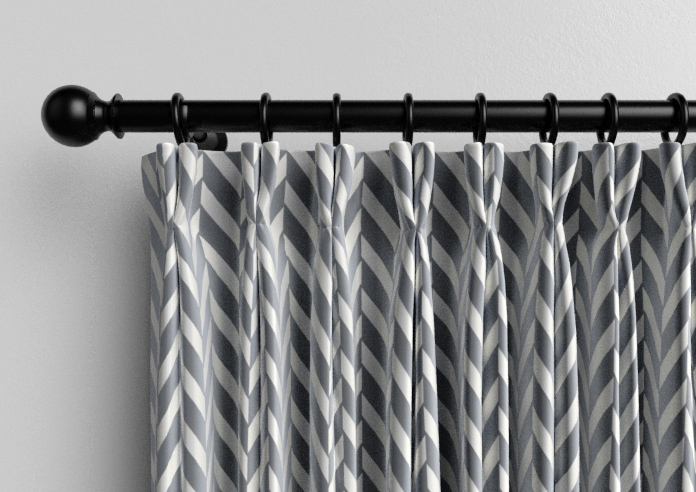 Chevron Stripe, Grey - Made to Measure Curtains - Image 10